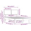 vidaXL Bedframe met Gevoerd Hoofdgedeelte Lichtgrijs 160 x 200 cm
