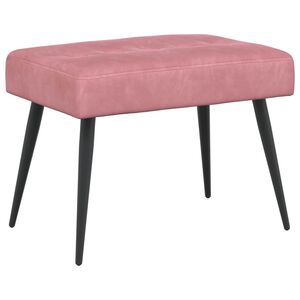 vidaXL Bank met knoopverstelling Roze 60 x 40 x 45 cm fluweel