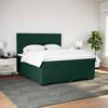 vidaXL Boxspring met matras fluweel donkergroen 180x200 cm