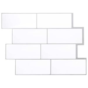 vidaXL Subway Tegel 50 pcs Wit Grijs 29 x 21 cm Polyurethaan en PET