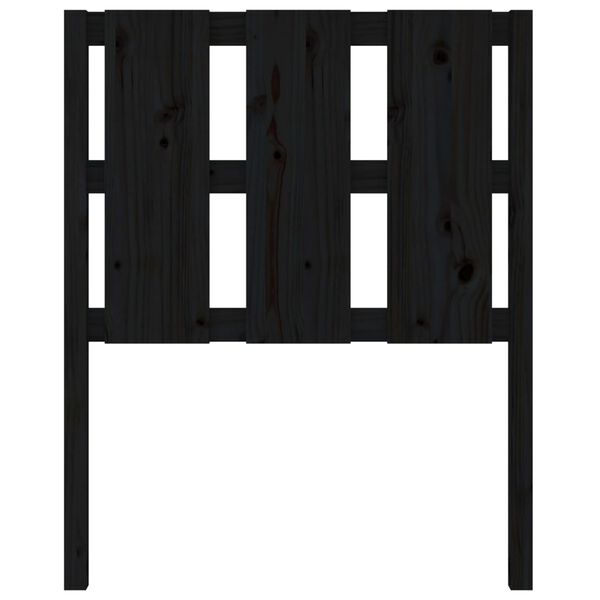 vidaXL Hoofdbord 80,5x4x100 cm massief grenenhout zwart