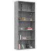 vidaXL Boekenkast 80x30x189 cm bewerkt hout grijs sonoma eikenkleurig