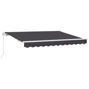 vidaXL Uitschuifbare luifel Antraciet 300 x 200 cm Stof