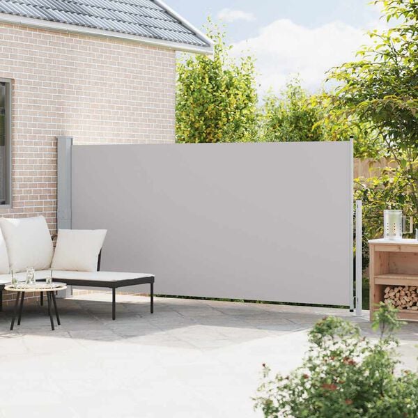 vidaXL Tuinscherm uittrekbaar 180x500 cm grijs