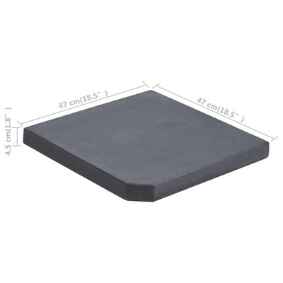 vidaXL Parasolvoetplaat vierkant 25 kg graniet zwart