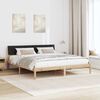 vidaXL Bedframe Bruin en zwart 200 x 200 cm Massief grenenhout