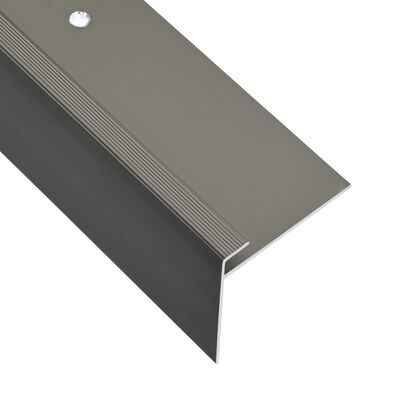 vidaXL Trapneuzen F-vormig 15 st 100 cm aluminium bruin