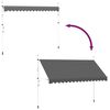 vidaXL Luifel handmatig uittrekbaar 400 cm antraciet