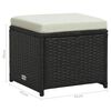 vidaXL 6-delige Loungeset met kussens poly rattan bruin