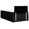 vidaXL Boxspring met matras stof zwart 120x200 cm