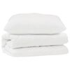 vidaXL Dekbed Set met kussen 2 st Wit Microfibre