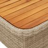 vidaXL 2-delige Tuinset met kussens poly rattan beige