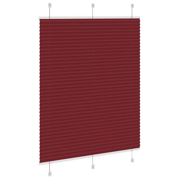 vidaXL Plissé rolgordijn 105x100cm stofbreedte 104,4cm bordeauxrood