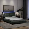 vidaXL Bedframe met LED zonder matras "Hvar" 120x200 cm stof donkergrijs