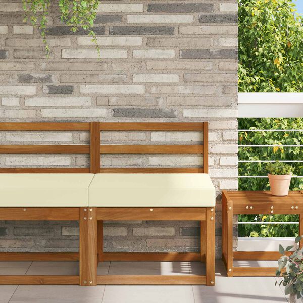 vidaXL Buiten bankkussen Cr&egrave;me 60 x 60 x 8 cm Polyester