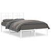 vidaXL Bedframe met hoofdbord metaal wit 120x200 cm