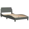 vidaXL Bedframe zonder matras "Hvar" stof donkergrijs 100x203 cm