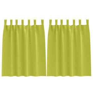 vidaXL Zwart-out Gordijnen met Ringen 2 pcs Groen 140 x 140 cm