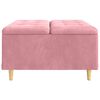 vidaXL Knopkruk met kussen Roze 80 x 80 x 45 cm Fluweel