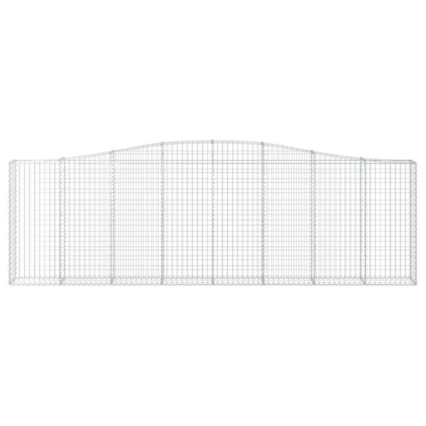 vidaXL Schanskorven 4 st gewelfd 400x30x120/140 cm ijzer