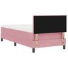 vidaXL LED Box Spring Bed met matras met LED Roze 90 x 200 cm Fluweel