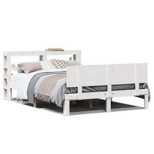 vidaXL Bedframe met hoofdeinde zonder matras 120x200 cm wit