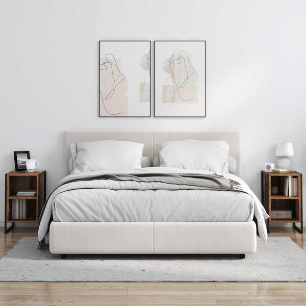 vidaXL Nachtkastje Oud Hout 39.5 x 30 x 50 cm Bewerkt hout