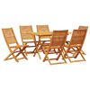 vidaXL Tuin eettafelset 7 st Bruin Massief Acaciahout