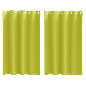 vidaXL Zwart-out Gordijnen met Ringen 2 pcs Groen 175 x 140 cm