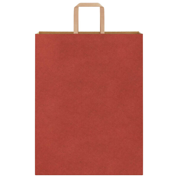 vidaXL Papieren zakken 250 st met hengsels 32x12x42 cm rood