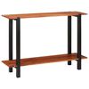 vidaXL Wandtafel met plank met opslag Bruin en zwart 110 x 30 x 75 cm