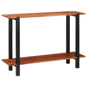 vidaXL Wandtafel met plank met opslag Bruin en zwart 110 x 30 x 75 cm