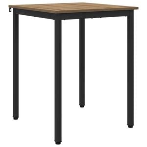 vidaXL Eettafels 60 x 60 x 75 cm Bewerkt hout Artisanaal eiken
