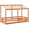 vidaXL Kinderbed met bedhuis 100x200 cm massief grenenhout wasbruin