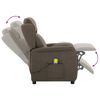 vidaXL Massagestoel met kussen Taupe 67.5 x 93.5 x 101.5 cm Stof