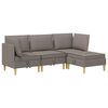 vidaXL Modulaire Sofa Set met Opslag 4 st Taupe Stof