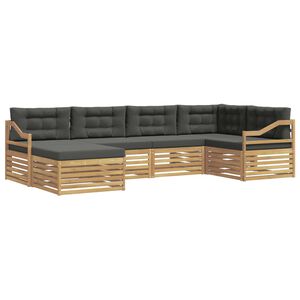 vidaXL Buiten bankenset 6 st Wit en antracietkleurig Polyester