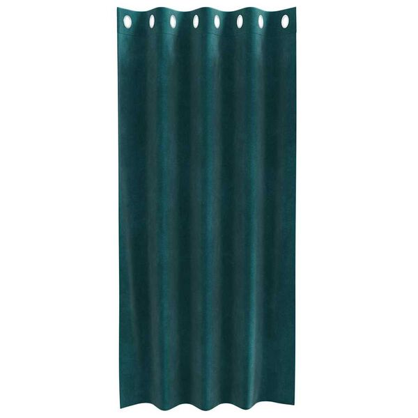 vidaXL Verduisterende gordijnen 2 pcs Donkergroen 140 x 175 cm Fluweel