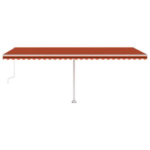 vidaXL Luifel vrijstaand automatisch 600x300 cm oranje en bruin
