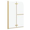 vidaXL Douche Omhulsel Goud 95 x 140 cm ESG-glas en aluminium