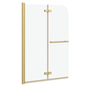 vidaXL Douche Omhulsel Goud 95 x 140 cm ESG-glas en aluminium