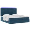 vidaXL Ottoman bed met matrassen en LED's 180x200cm fluweel