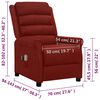 vidaXL Massagestoel elektrisch kunstleer wijnrood