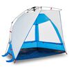 vidaXL Strandtent 2-persoons waterdicht snelontgrendeling azuurblauw