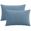 vidaXL Kussensloop 2 pcs HEERLEN Blauw 30 x 50 cm corduroy