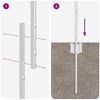 vidaXL Afrasteringspaal 5 pcs Zilver 100 cm Staal