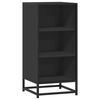 vidaXL Dressoir 35,5x35x76 cm bewerkt hout en metaal zwart