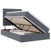 vidaXL Opslag bed met matras Donkergrijs 120 x 190 cm Fluweel