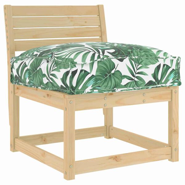 vidaXL Palletkussen voor zitting Bloemen Bladpatroon 60 x 40 x 8 cm