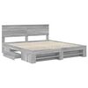 vidaXL Bedframe met hoofdeinde Grijs Sonoma 180 x 200 cm Bewerkt hout
